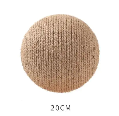 Premium Sisal Cat Scratching Ball Vertical Toy – Solid Wood Modern Cat Claw Board